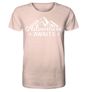 Adventure Awaits - Organic Shirt (meliert)